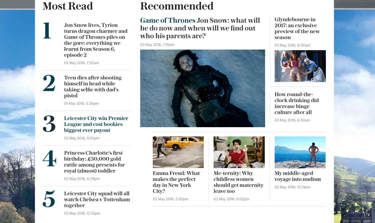 The Telegraph most popular reads at 09.48 this morning. 