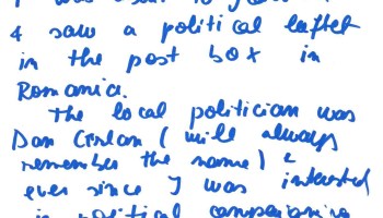 Earliest political memory of the day #100